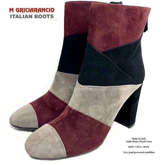 M GRICIARANCIO  ITALIAN BOOTS / SIZE: 7.5US / 38 EU /Made In Italy - Picture 3 of 10